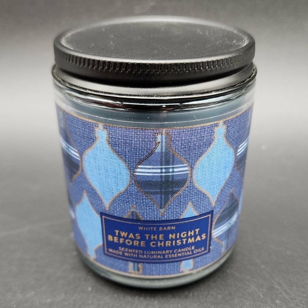 White‎ Barn Twas The Night Before Christmas Scented 7oz Single Wick Candle New